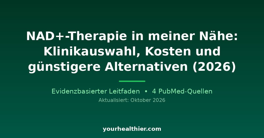 NAD+-Therapie in meiner Nähe: Klinikauswahl, Kosten und günstigere Alternativen (2026)