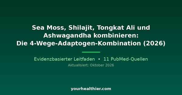 Sea Moss, Shilajit, Tongkat Ali und Ashwagandha kombinieren: Die 4-Wege-Adaptogen-Kombination (2026)