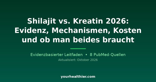 Shilajit vs. Kreatin 2026: Evidenz, Mechanismen, Kosten und ob man beides braucht