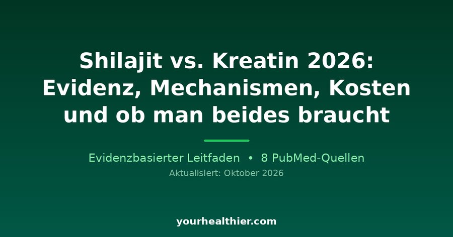 Shilajit vs. Kreatin 2026: Evidenz, Mechanismen, Kosten und ob man beides braucht