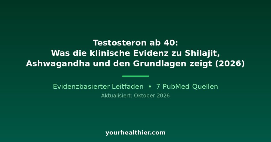 Testosteron ab 40: Was die klinische Evidenz zu Shilajit, Ashwagandha und den Grundlagen zeigt (2026)