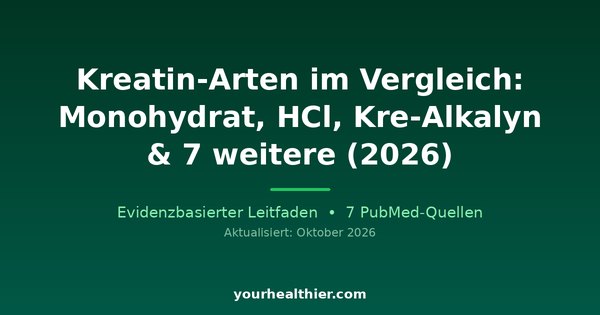 Kreatin-Arten im Vergleich: Monohydrat, HCl, Kre-Alkalyn & 7 weitere (2026)
