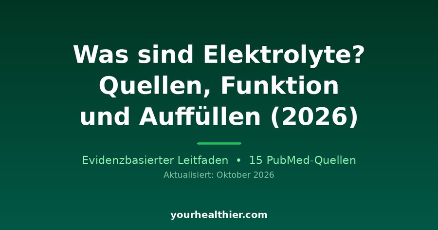 Was sind Elektrolyte? Quellen, Funktion und Auffüllen (2026)