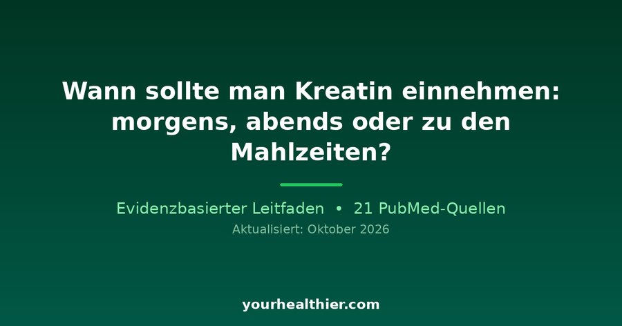 Wann sollte man Kreatin einnehmen: morgens, abends oder zu den Mahlzeiten?