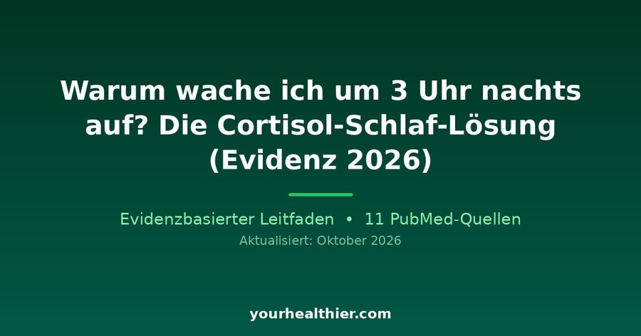 Warum wache ich um 3 Uhr nachts auf? Die Cortisol-Schlaf-Lösung (Evidenz 2026)
