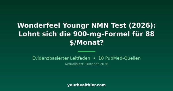 Wonderfeel Youngr NMN Test (2026): Lohnt sich die 900-mg-Formel für 88 $/Monat?