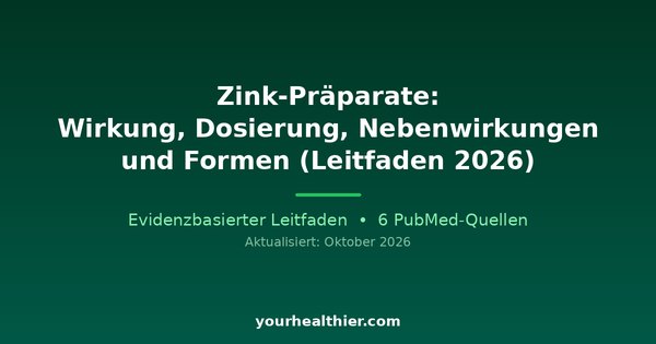 Zink-Präparate: Wirkung, Dosierung, Nebenwirkungen und Formen (Leitfaden 2026)